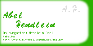abel hendlein business card
