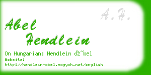 abel hendlein business card